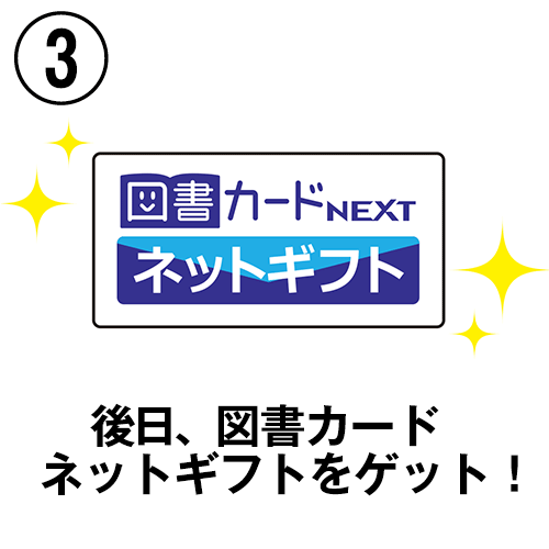 3、後日、図書カードネットギフトをゲット