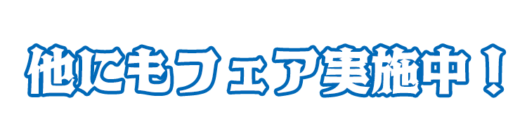 他にもフェア実施中！