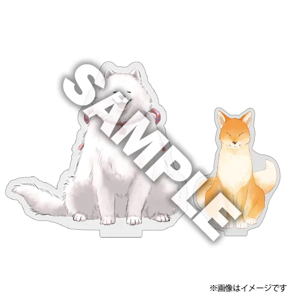 『神様の御用人 見習い』でっかい青藍・黄金のアクリルスタンド2体セット＆浅葉なつ先生直筆サイン入りカード
