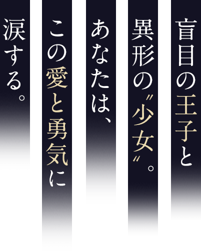 盲目の王子と異形の〝少女〟。あなたは、この愛と勇気に涙する。