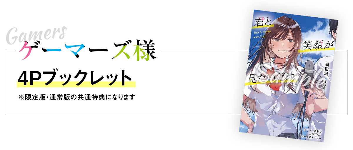 【ゲーマーズさま】4Pブックレット