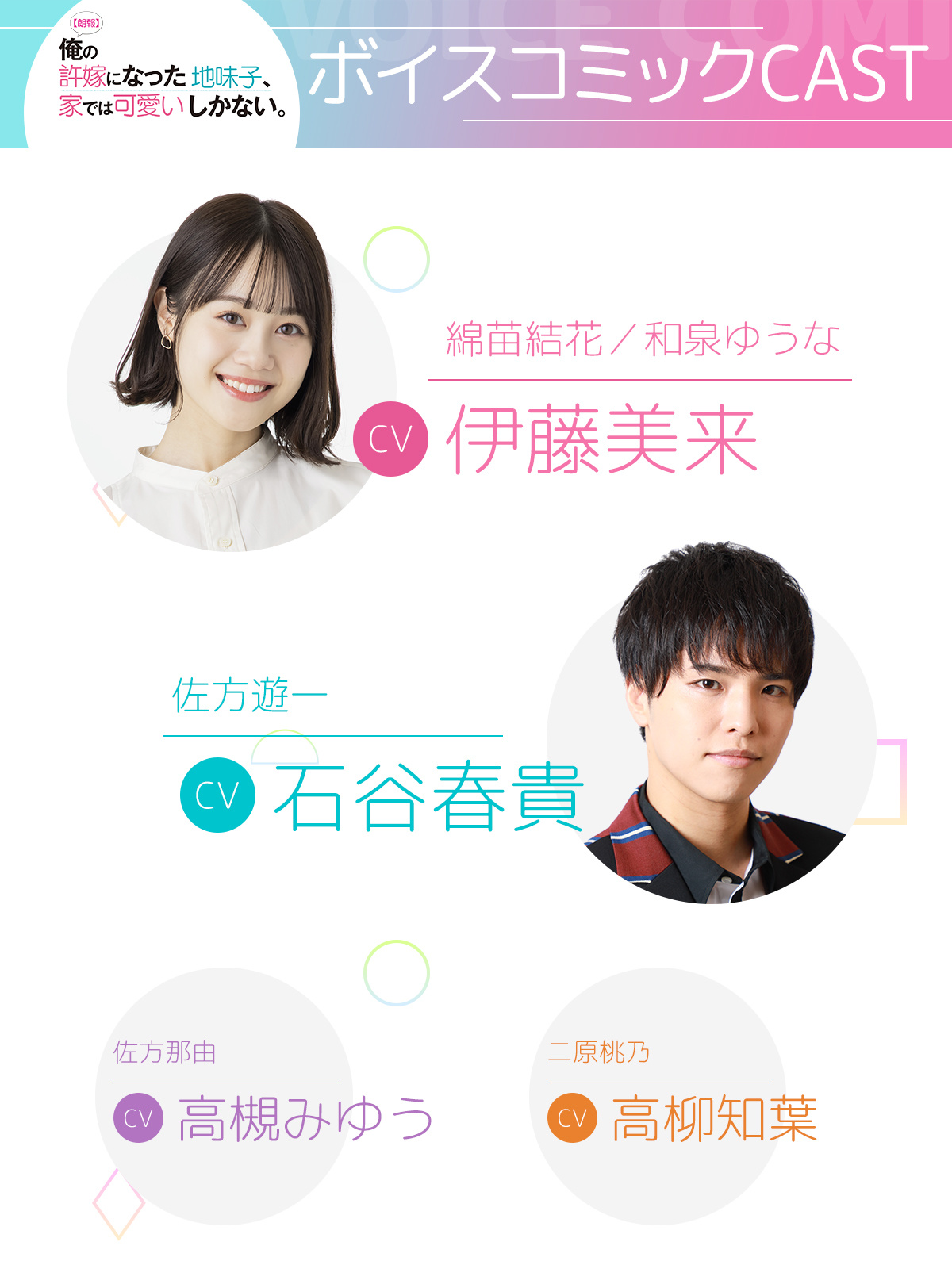 『【朗報】俺の許嫁になった地味子、家では可愛いしかない。』ボイスコミックキャスト