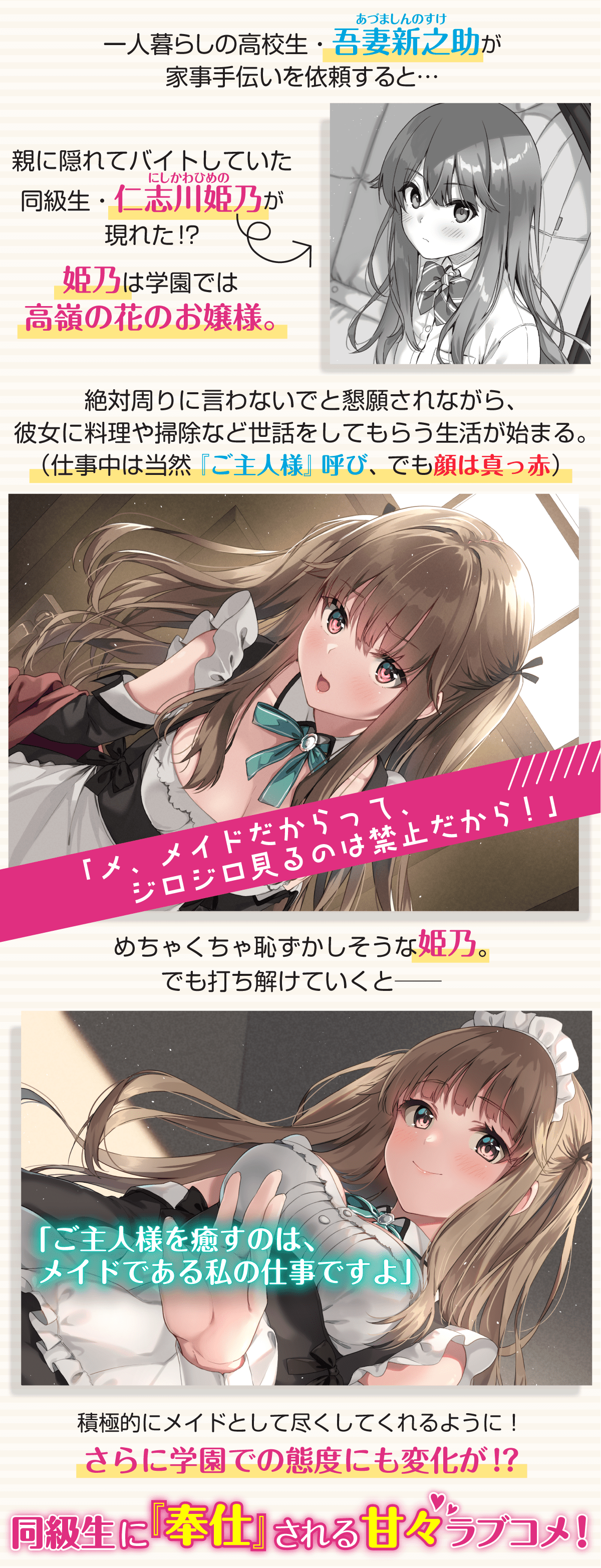 『クラスのプライド高めなお嬢様。家では俺のメイド』ストーリー