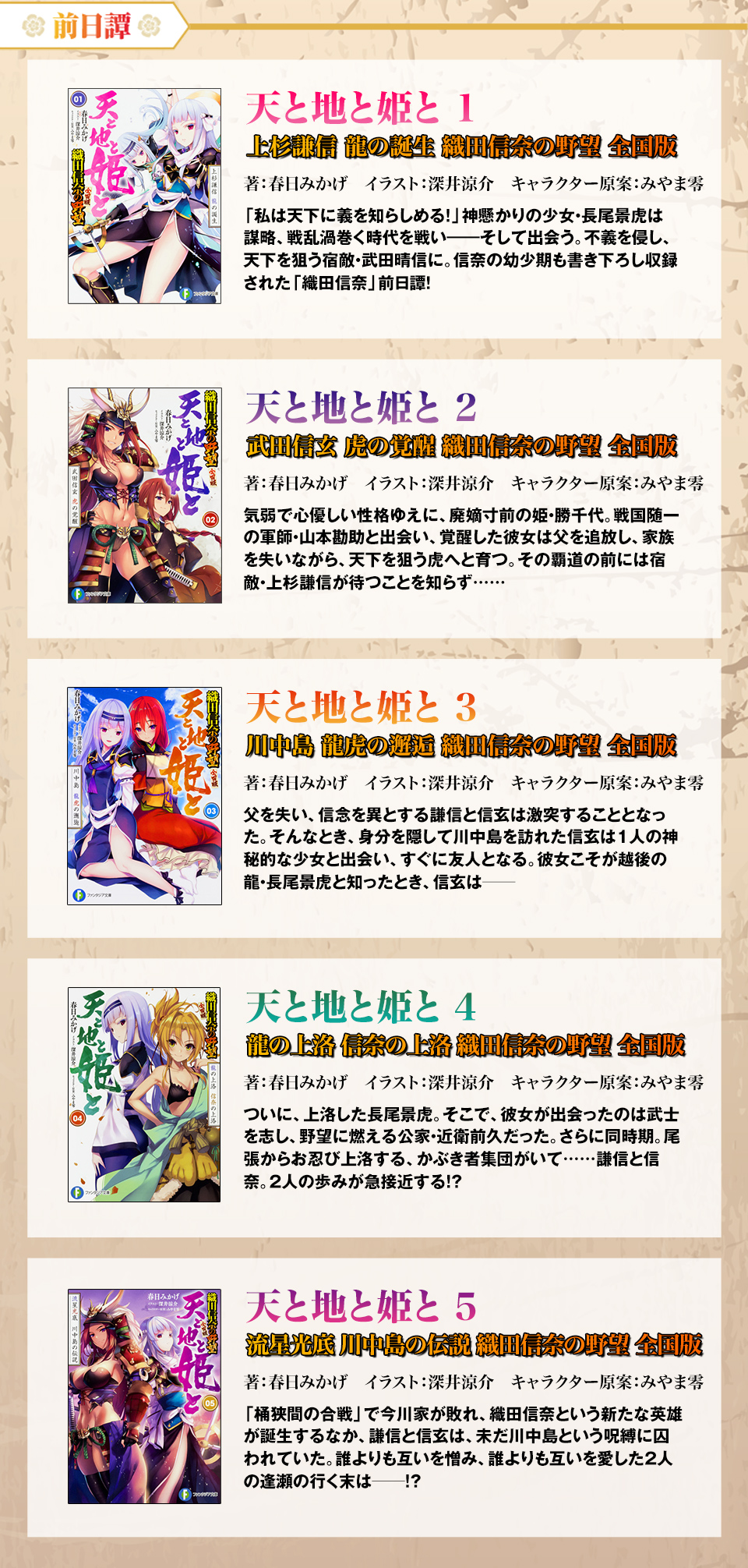 天と地と姫と 織田信奈の野望 外伝