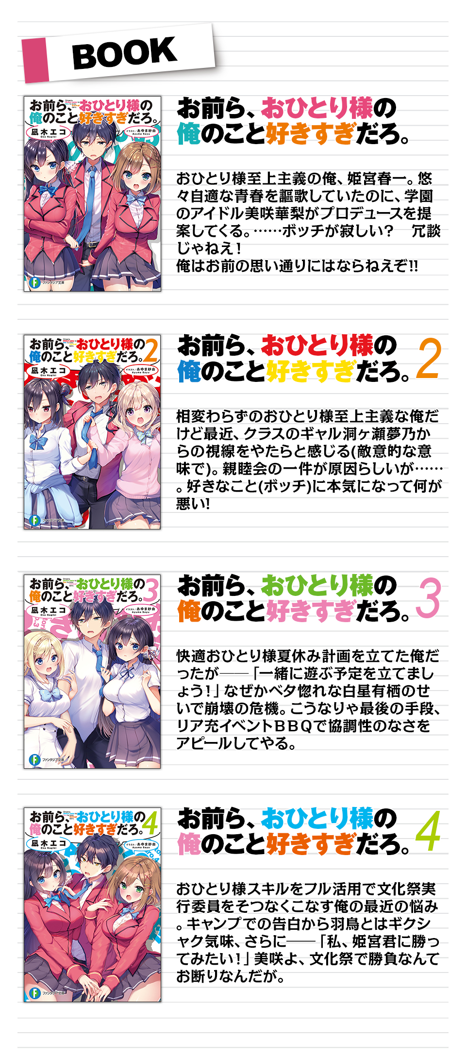 お前ら、おひとり様の俺のこと好きすぎだろ