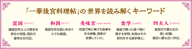 「一華後宮料理帖」の世界を読み解くキーワード