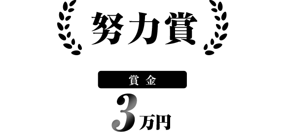 努力賞 賞金3万円