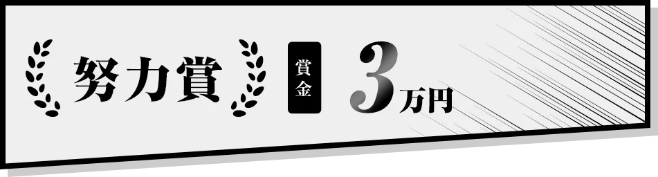 努力賞 賞金3万円