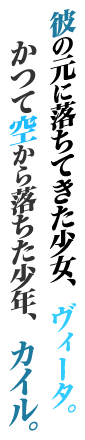彼の元に落ちてきた少女、ヴィータ。かつて空から落ちた少年、カイル。