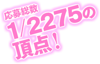応募総数1/2275の頂点！
