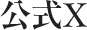 公式X