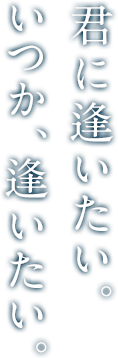 君に逢いたい。いつか、逢いたい。