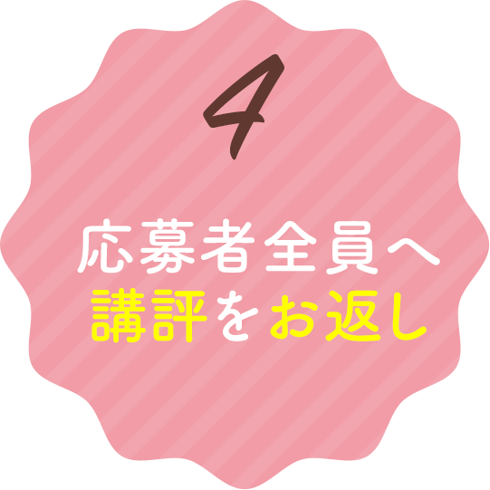 4.応募者全員へ講評をお返し